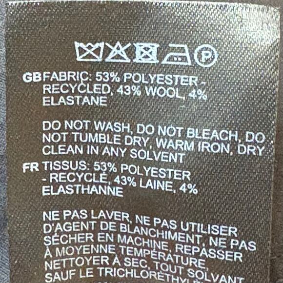 Toteme Low Waist Slim Trousers Black Wool Blend Size 34 EU 2 US - Picture 8 of 8